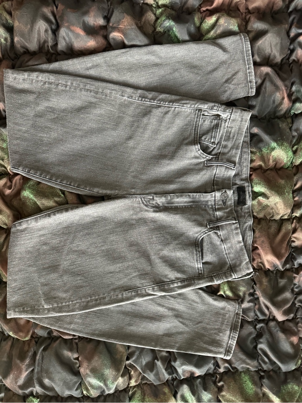 MOTHER Gray Straight-Leg Jeans